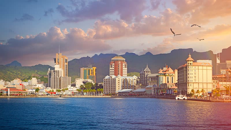 The Cybercity business district in Ebene, Mauritius